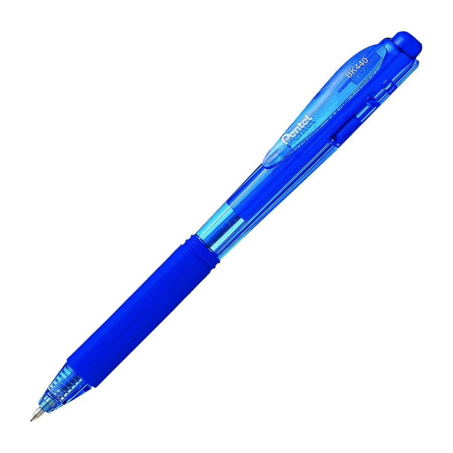 Pentel Wow! Retractable Ballpoint Pen, 1.0mm, Blue Ink, 12PK
