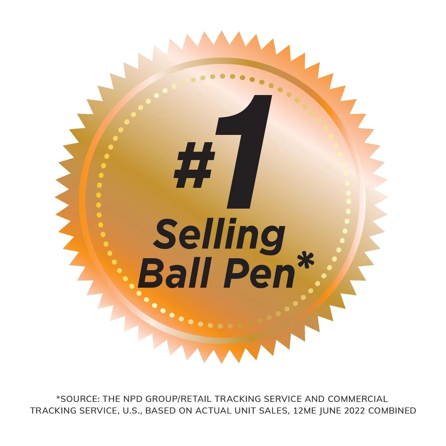 BIC Round Stic Extra Life Ballpoint Pens, Medium Point (1.0 mm)