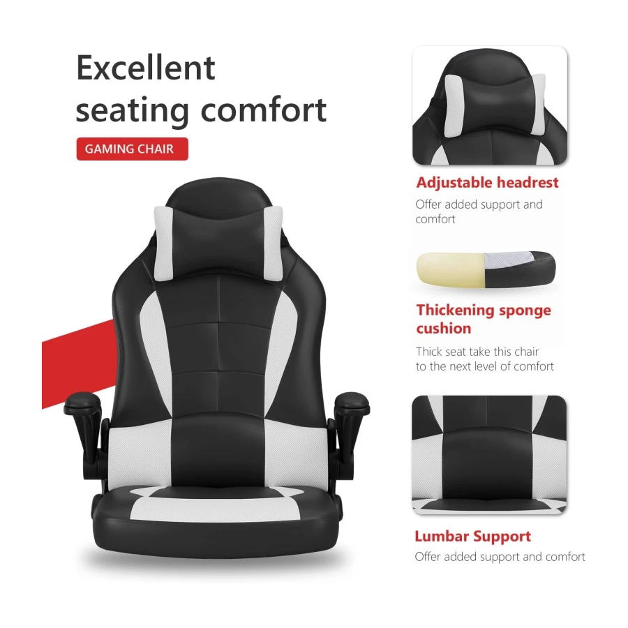 BestOffice Gaming Chair Ergonomic PC Video Game Chair Racing Computer Chair with Lumbar Support