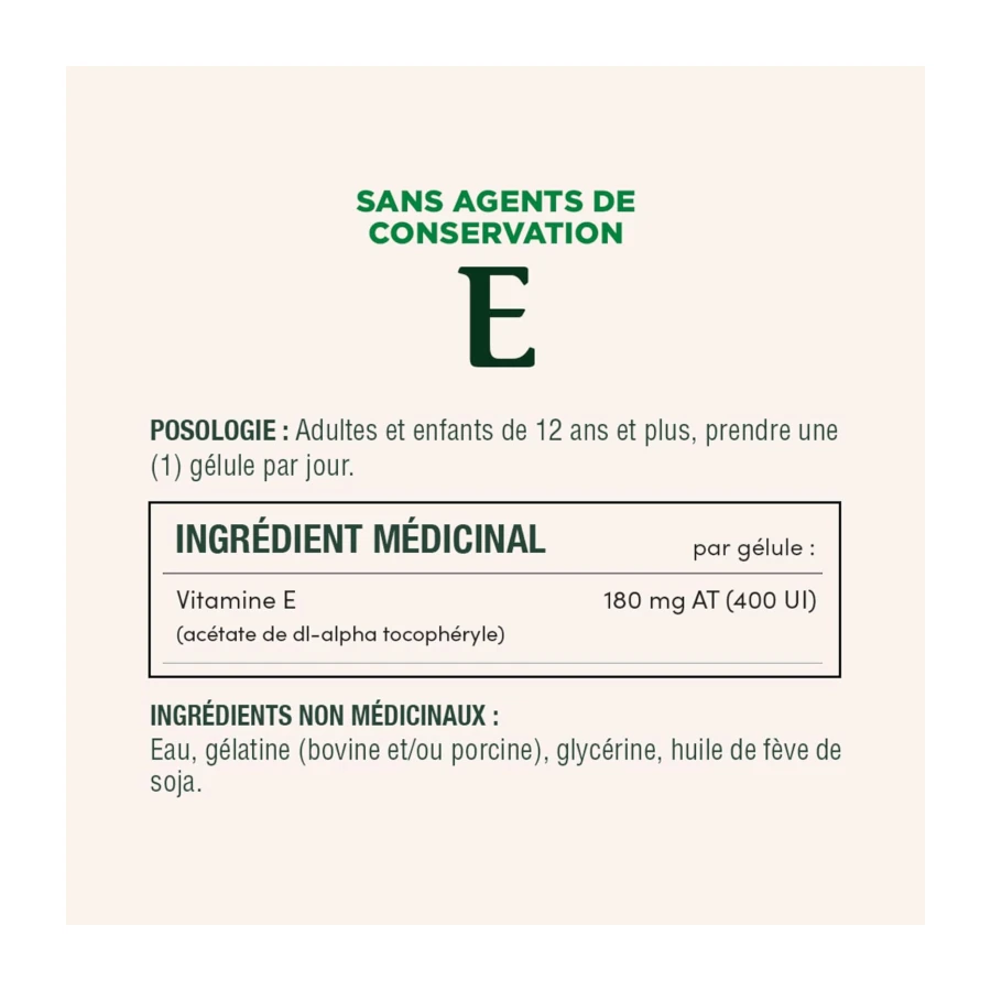 NATURE'S BOUNTY Vitamin E 400 IU, Antioxidant Supplement, Ages 12+, 100 Softgels, 67.1 g