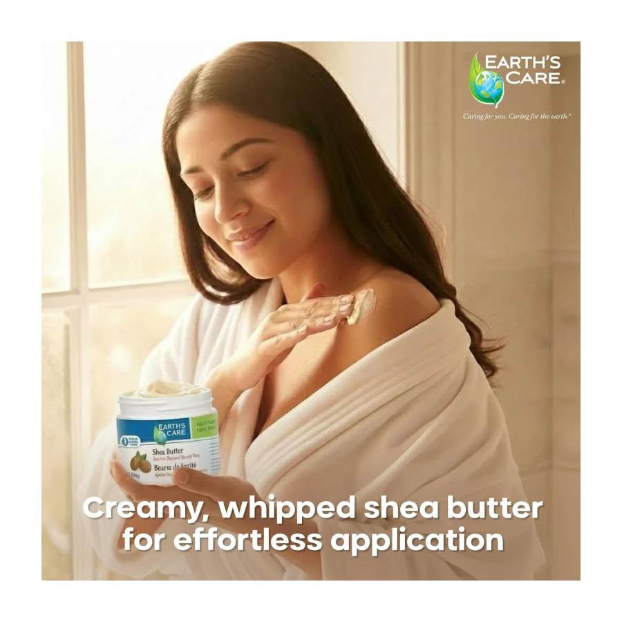 Earth’s Care Shea Butter,100% Pure African Shea Butter for Body, Hair, Lips & DIY Skincare