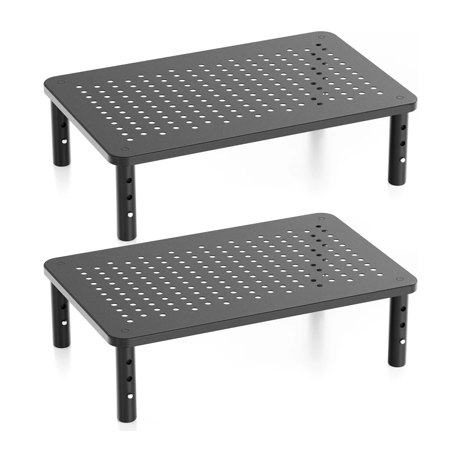 Computer Monitor Stand Riser for Desk, 3 Height Adjustable PC Laptop TV Desktop Monitor Stand Shelf