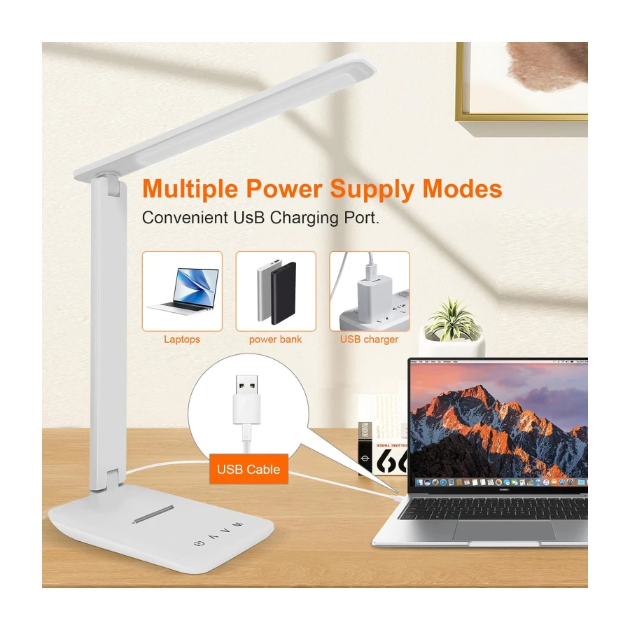 Whicow LED Desk Lamp Eye-Caring Table Lights