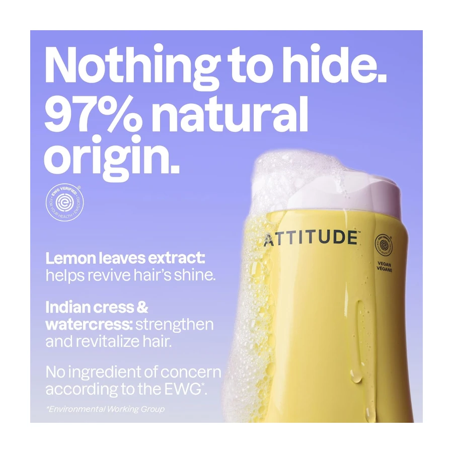 ATTITUDE Clarifying Shampoo, Made in Canada, EWG Verified, Plant- and Mineral-Based Ingredients