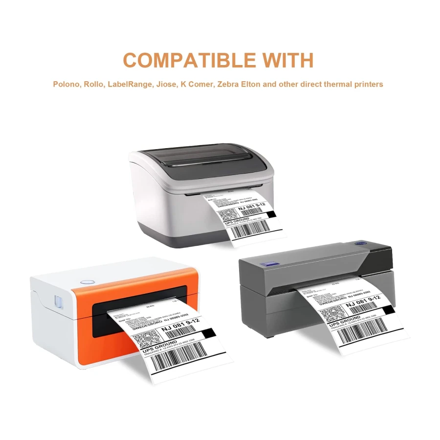 4x6 Thermal Labels - Fanfold Direct Thermal Labels with Perforations for Thermal Printer
