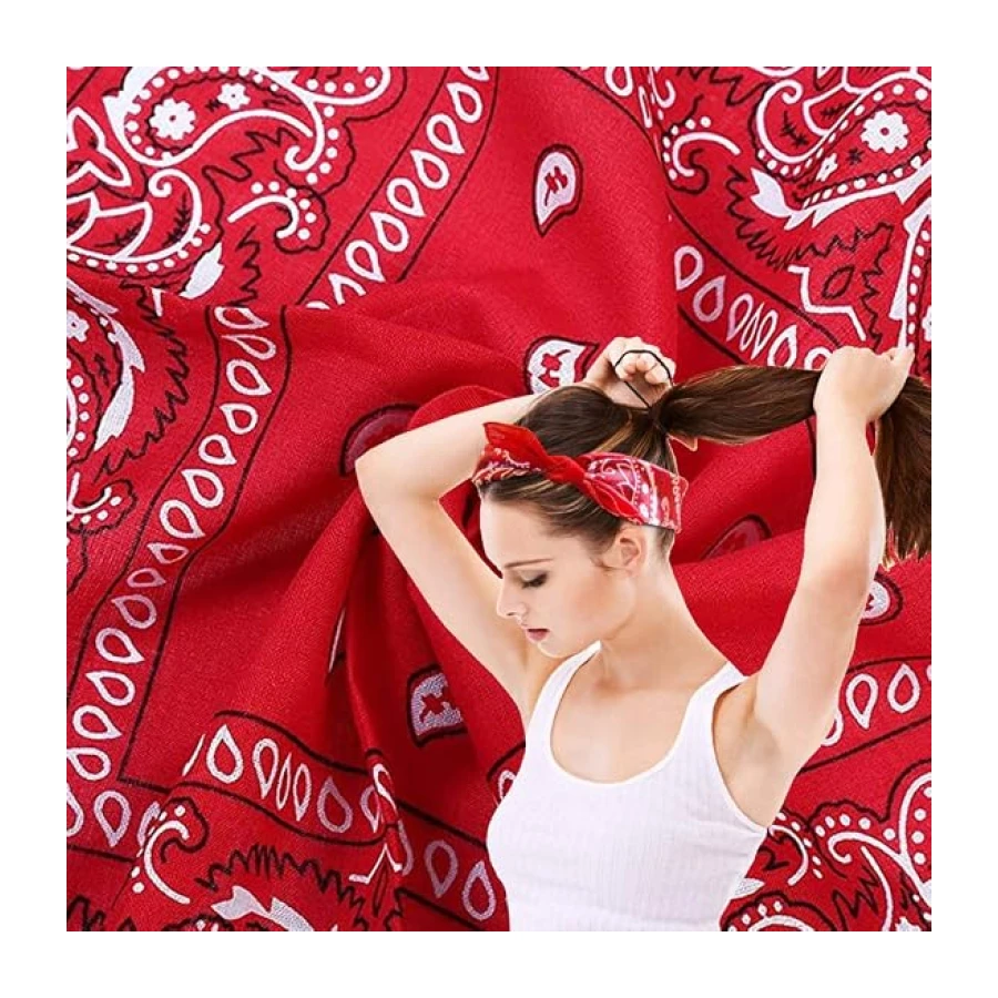 20Pcs Paisley Bandanas Cowboy Bandana Polyester Headbands Handkerchiefs Scarf