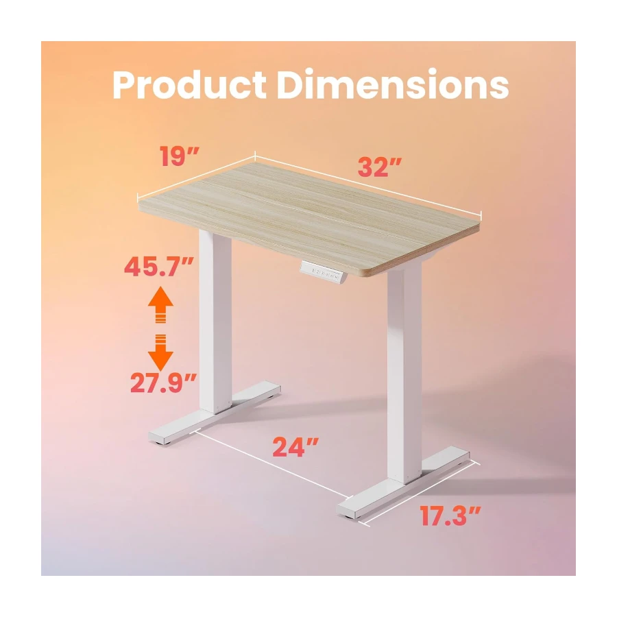 HUANUO 32 x 19 inch Electric Standing Desk Adjustable Height