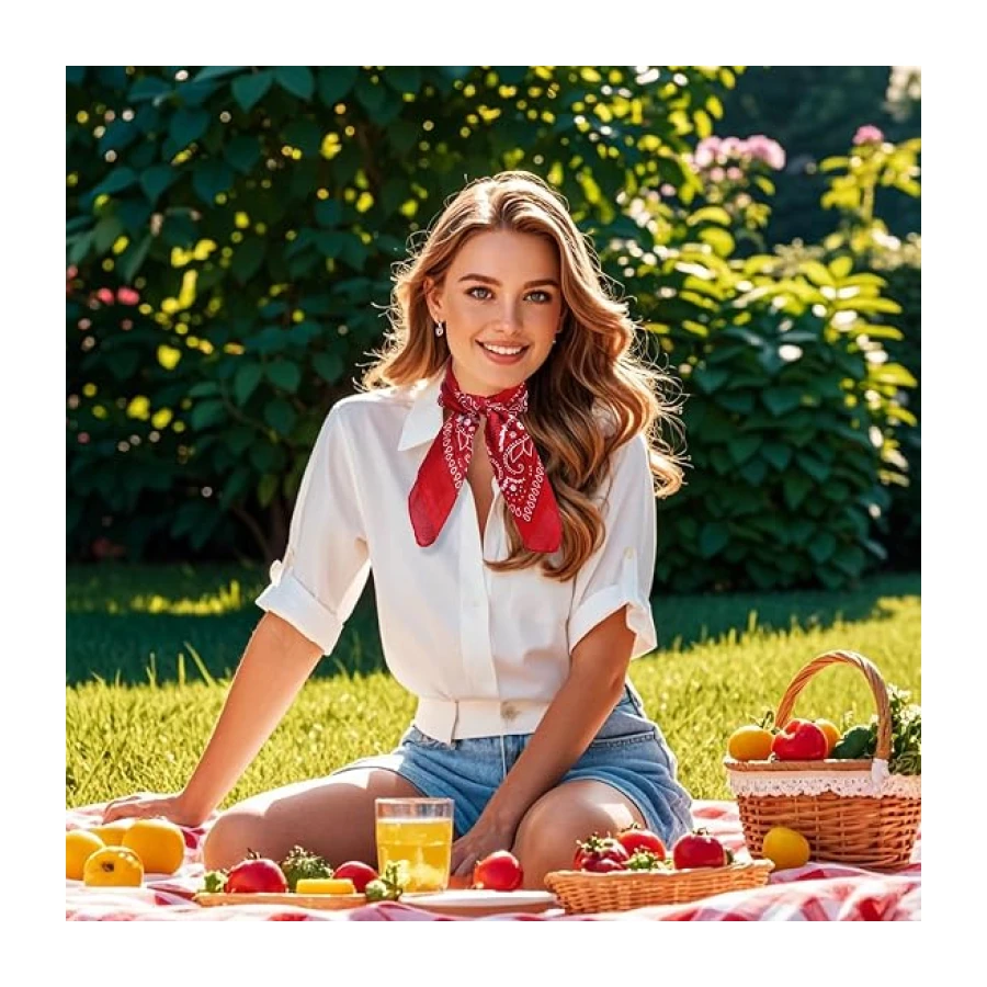 Pistha Bandanas for Women Men Cowboy Bandana Handkerchief Headband Face Mask