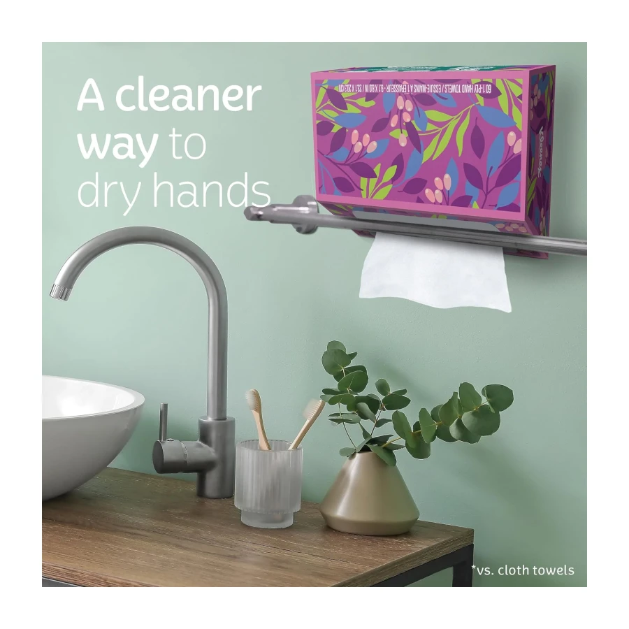 Kleenex Hand Towels, Single-Use Disposable Paper Towels, 6 Boxes, 60 Towels Per Box