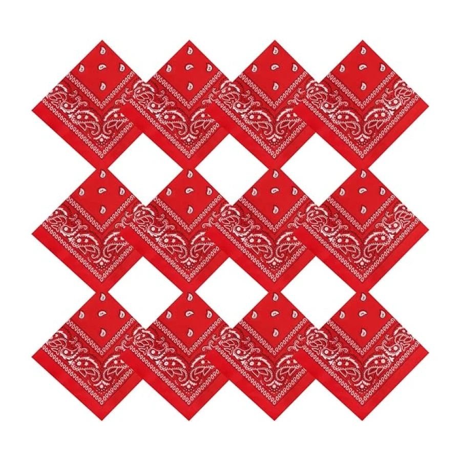 Pistha Bandanas for Women Men Cowboy Bandana Handkerchief Headband Face Mask