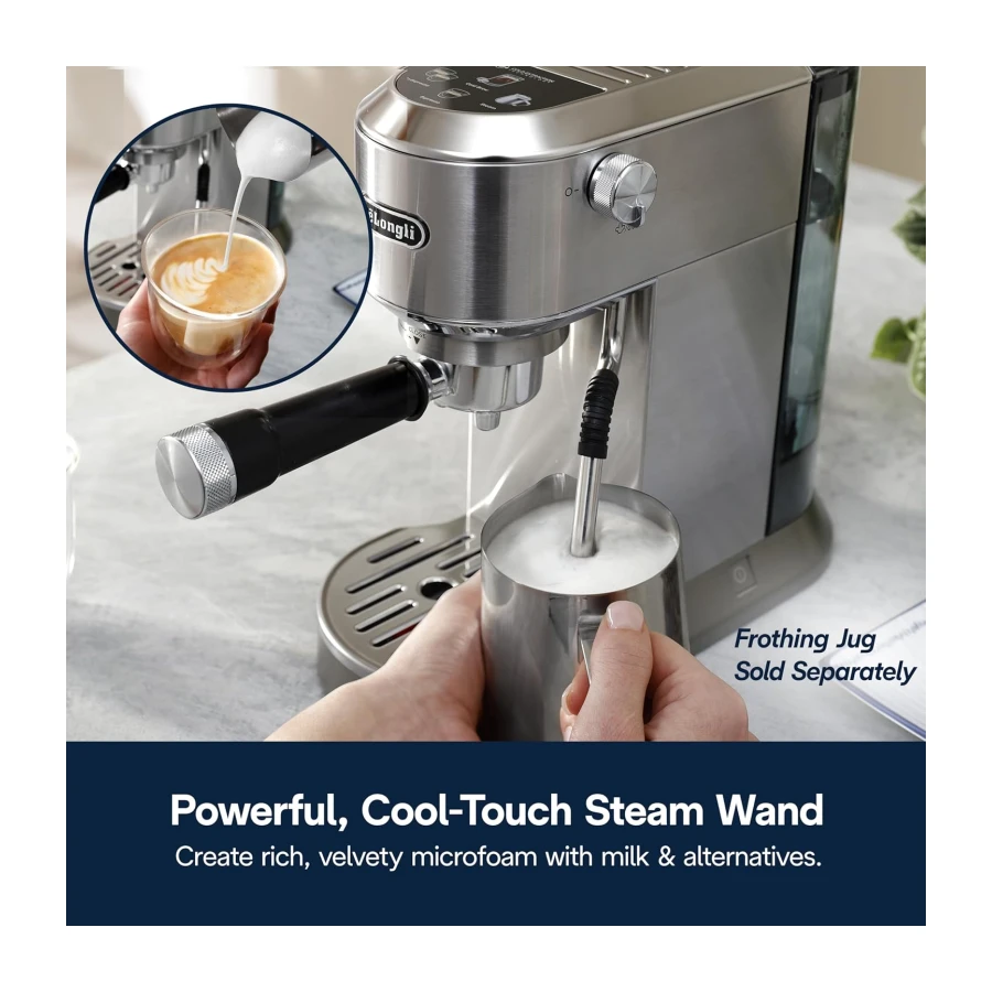 De'Longhi Dedica Duo Compact Cold Brew & Espresso Machine, Stainless Steel