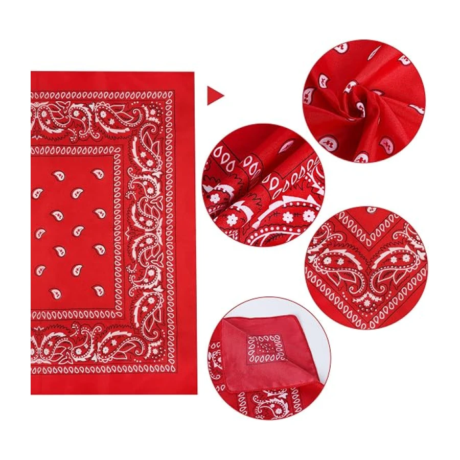 Pistha Bandanas for Women Men Cowboy Bandana Handkerchief Headband Face Mask