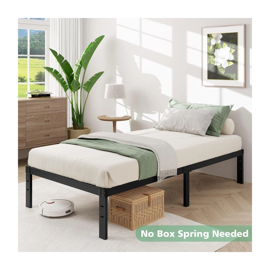 14 Inch Twin Size Bed Frame with Underbed Storage