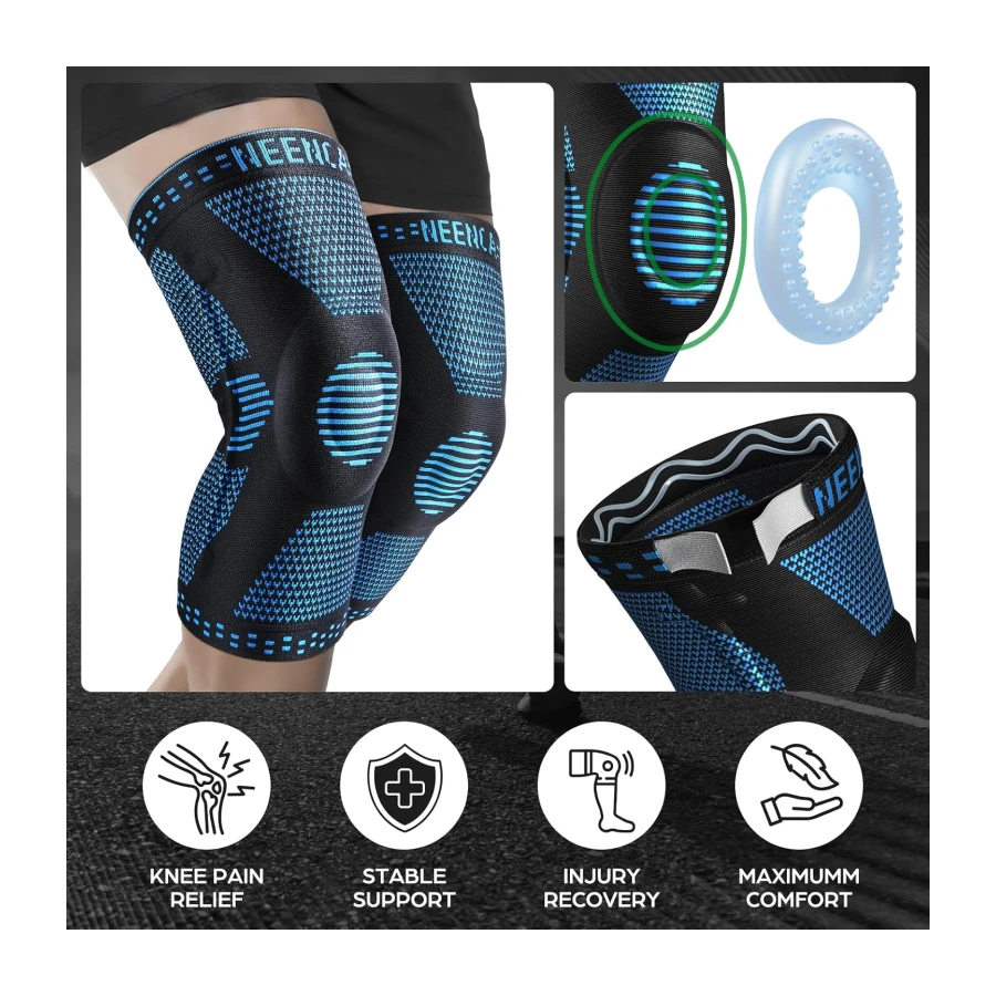 NEENCA Professional Knee Brace for Pain Relief, Medical Knee Support with Patella Pad & Side Stabilizers