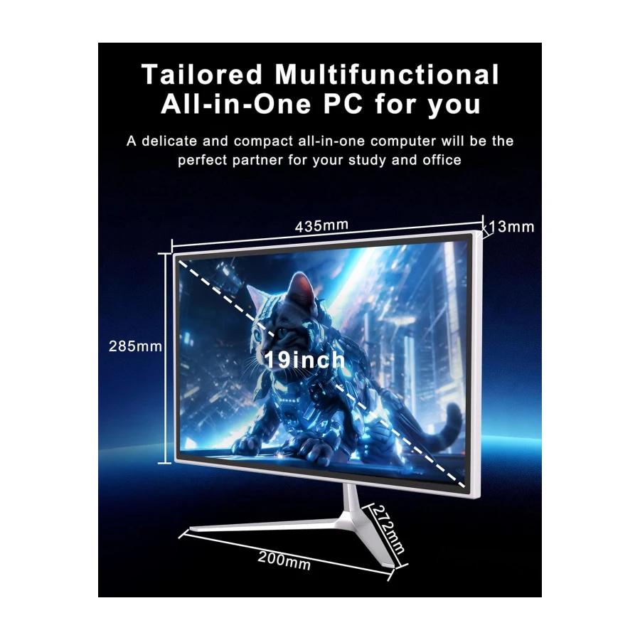 19inch All-in-One Computer Saves Desktop Space Designed for Home&Office Use
