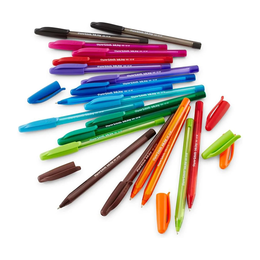 Paper Mate InkJoy Pen Ballpoint Stick, Ball Point 10 Stick Pen Assorted Barrels Medium