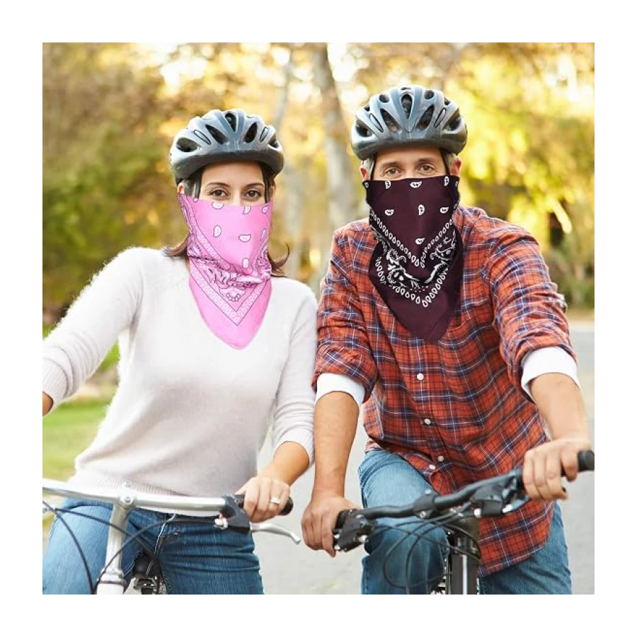 KUUQA Cowboy Bandana Paisley Bandanas Paisley Print Head Wrap Scarf