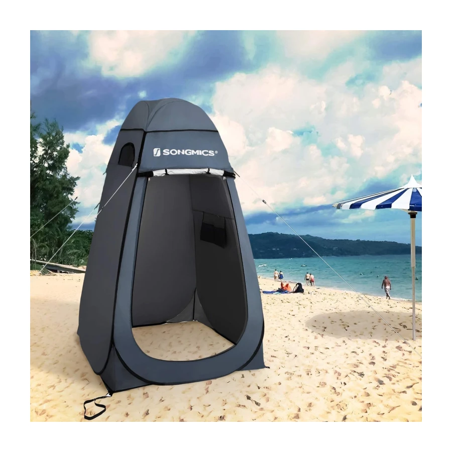 SONGMICS Portable Pop up Tent, Dressing Room Privacy Shelter, for Outdoor Camping Fishing Beach Shower Toilet, with Zippered Carrying Bag | Privacy Shelter