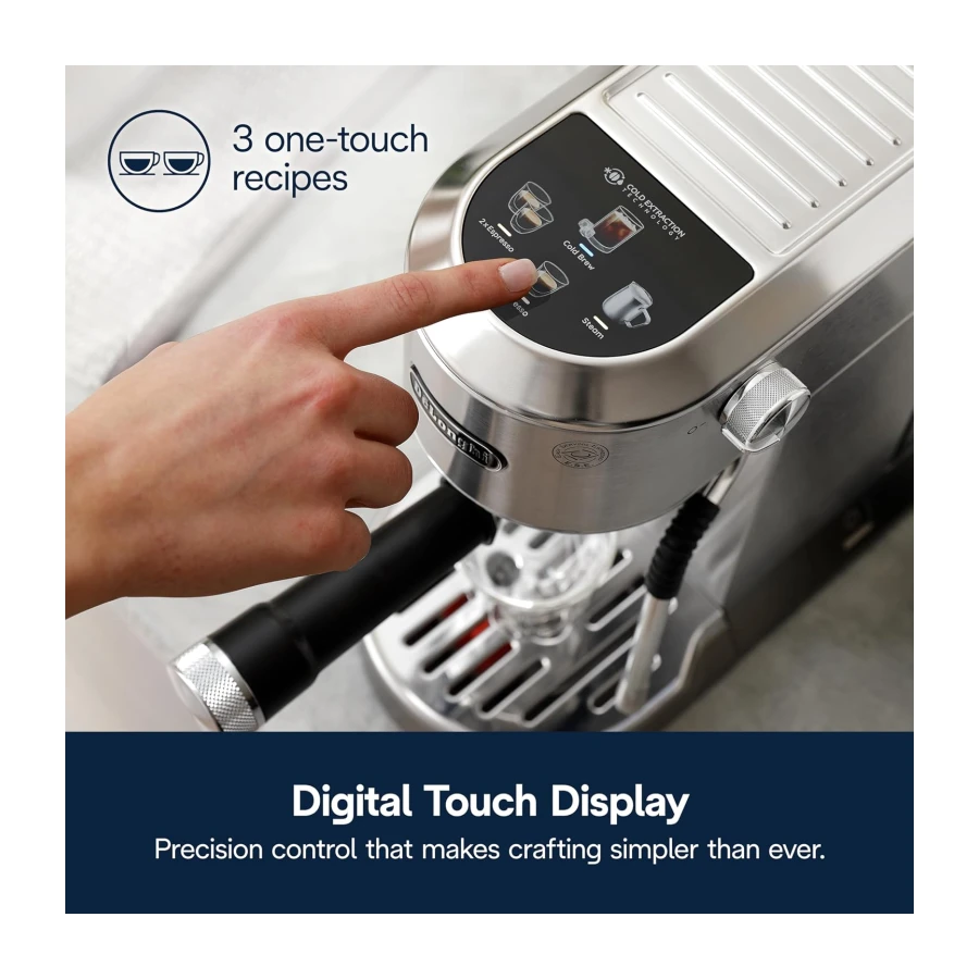 De'Longhi Dedica Duo Compact Cold Brew & Espresso Machine, Stainless Steel