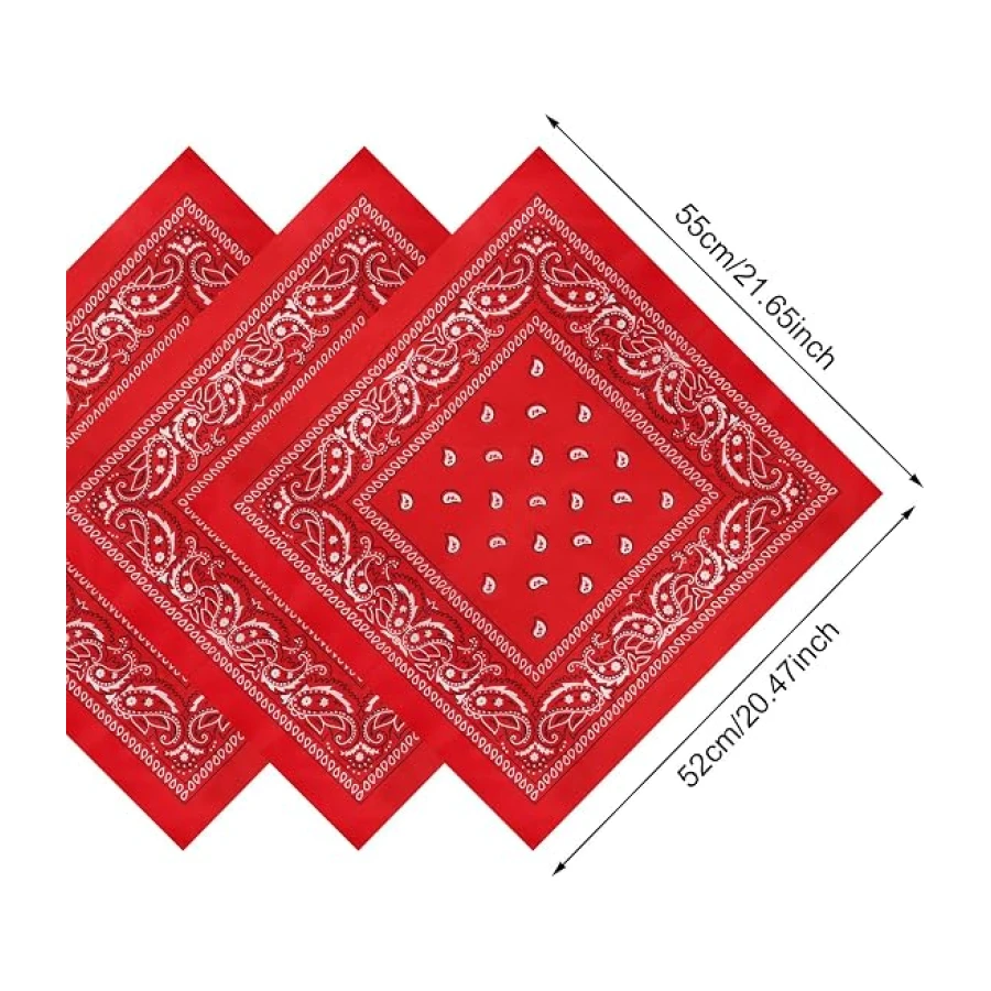 Pistha Bandanas for Women Men Cowboy Bandana Handkerchief Headband Face Mask