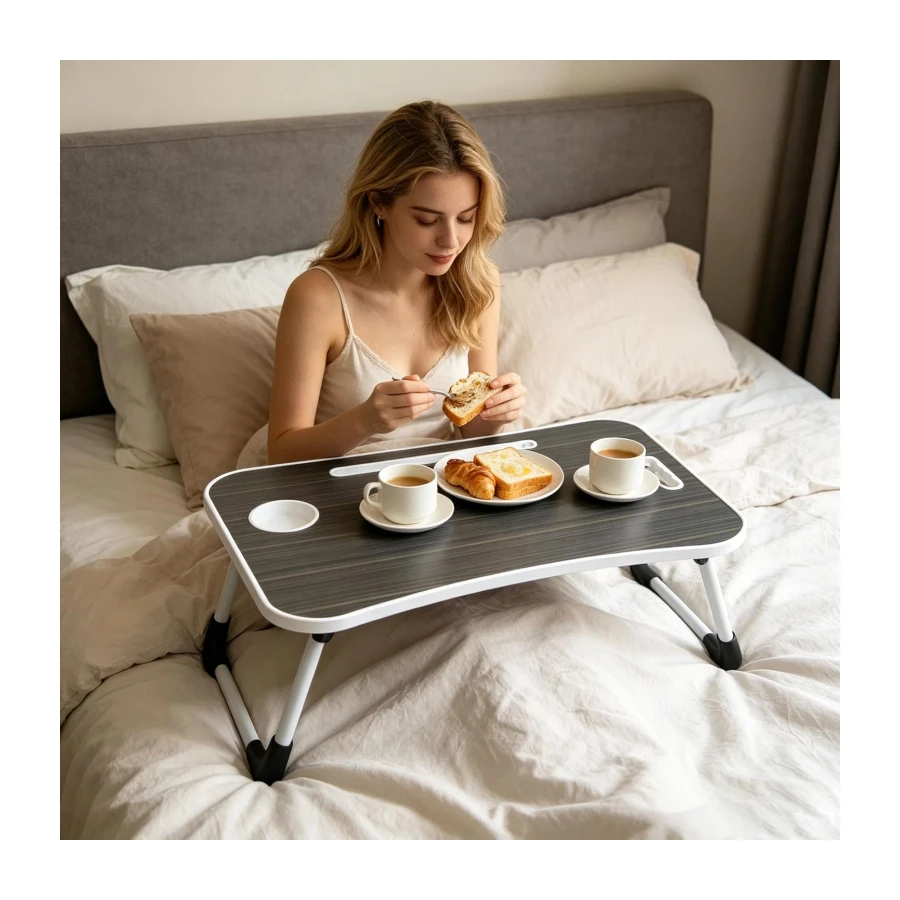 Portable Foldable Laptop Bed Desk, Adjustable Laptop Tray Table