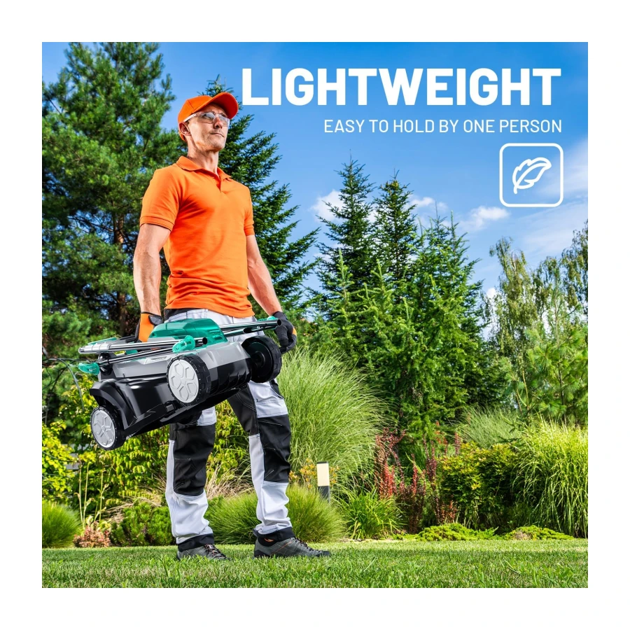 Litheli Cordless Lawn Mower 13 Inch, 5 Heights, 20V Battery Lawnmower for Garden, Yard and Farm, with Brushless Motor, 4.0Ah Battery & Charger Included