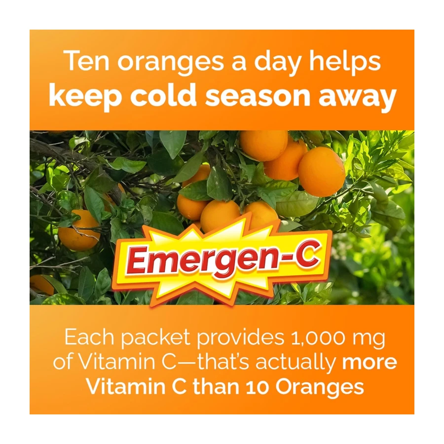 Emergen-C® Super Orange (30 Count), 1000mg Vitamin C