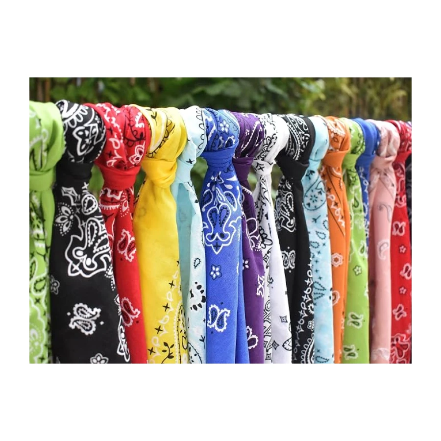 6-Pack 100% Cotton Bandanas - Holiday Gifts for Men Women