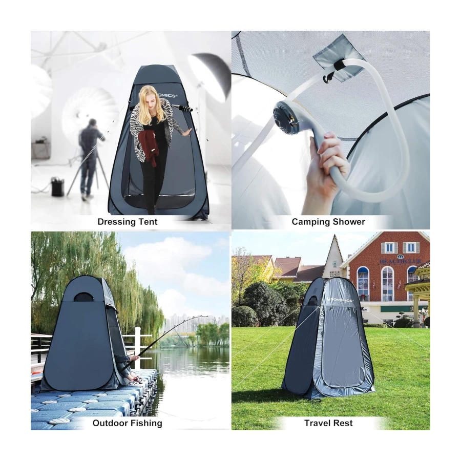 SONGMICS Portable Pop up Tent, Dressing Room Privacy Shelter, for Outdoor Camping Fishing Beach Shower Toilet, with Zippered Carrying Bag | Privacy Shelter