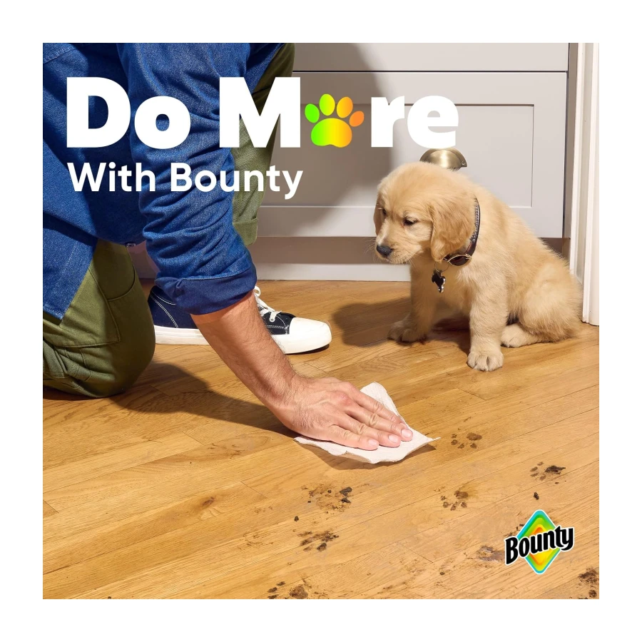 Bounty Paper Towels Select-A-Size White, 8 Double Plus Rolls = 20 Regular Rolls