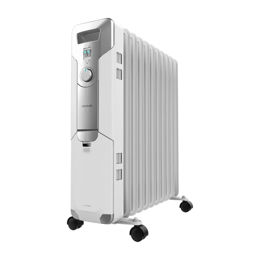 Cecotec Ölheizkörper ReadyWarm 11000 Space. 2500 W Ölheizkörper mit 11 heizrippen und 3 Leistungsstufen, 25 m² Wirkungsbereich, Kabelaufbewahrung, einfacher Steuerung, Griff, Rädern · Auswahl 2