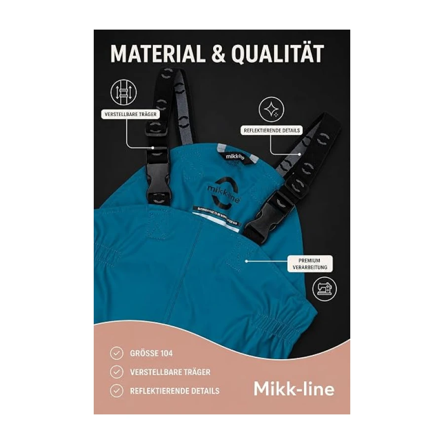 Mikk-line Regenhose Baby und Kinder, Matschhose mädchen und Jungen