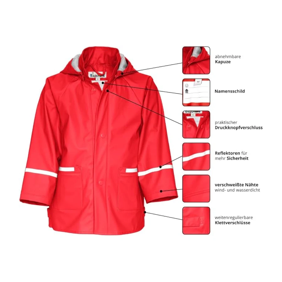 Playshoes Unisex Kinder Regenjacke Outdoorjacke
