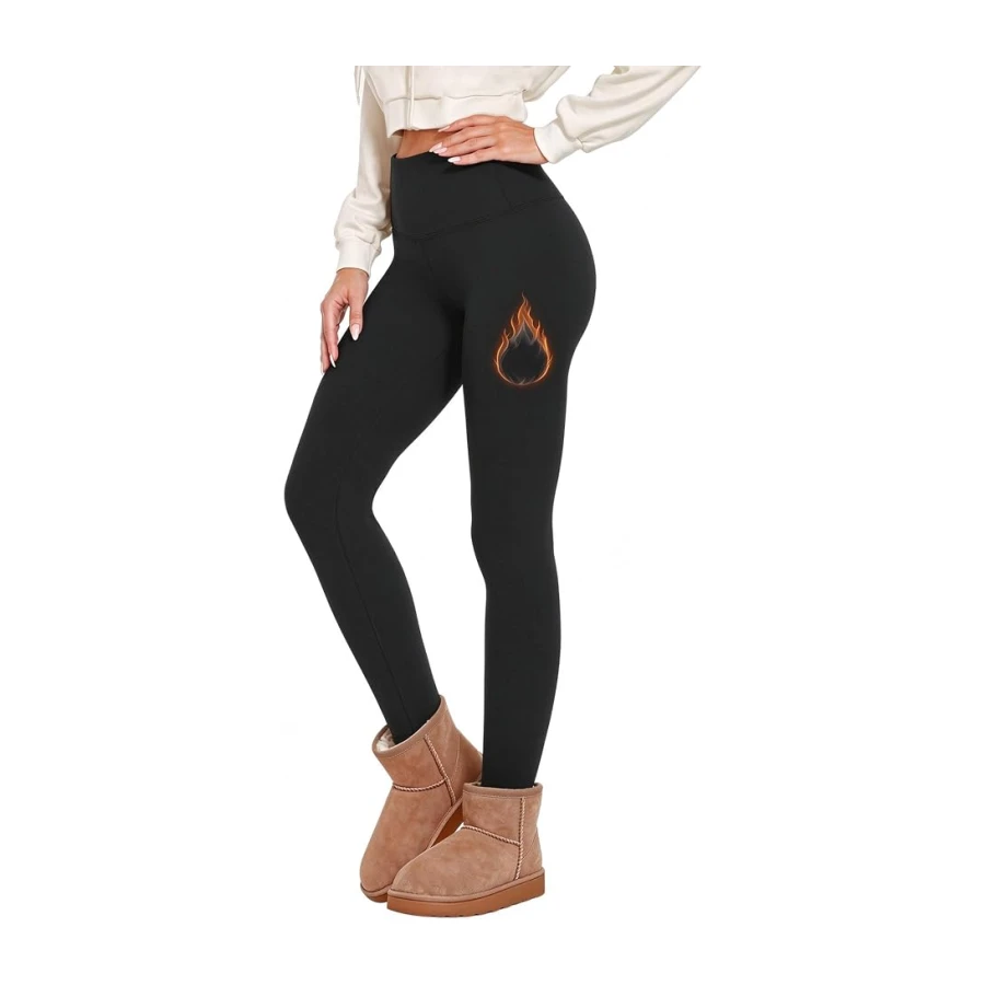 DDOBB Thermo Leggings Damen Winter High Waist Thermohose