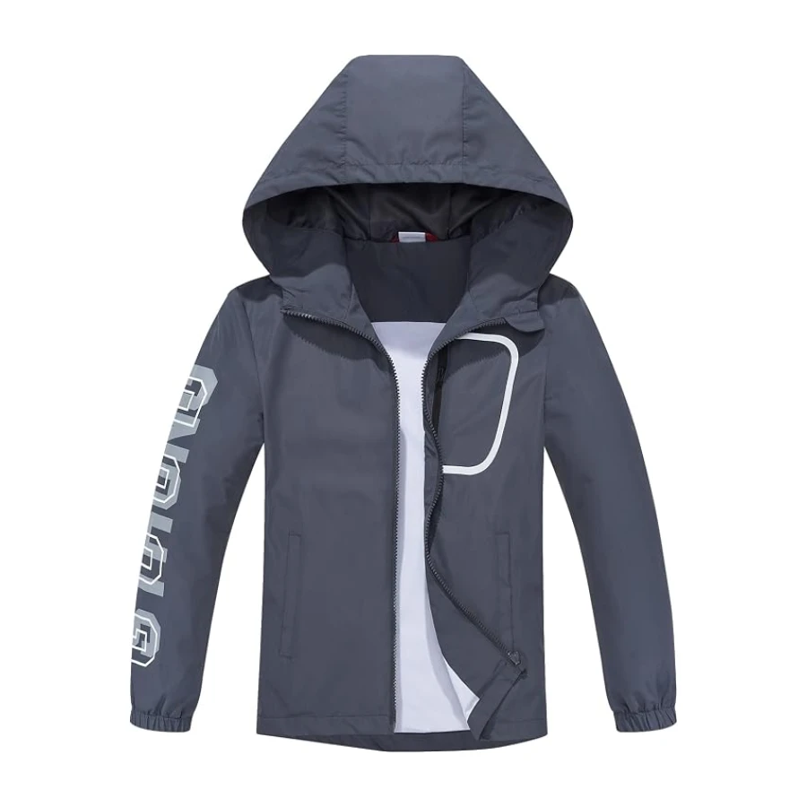 Kinder Regenjacke Wassersäule Jungen Mädchen Übergangsjacke Funktionsjacke mit Kapuze