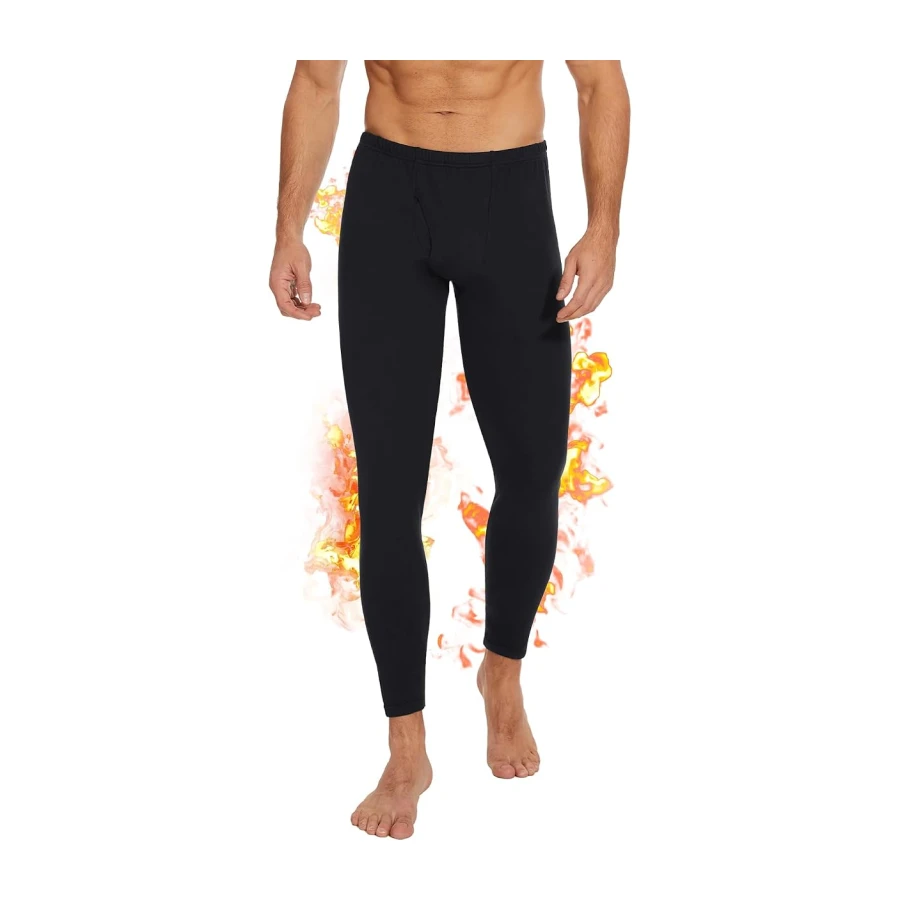 AMIYOYO Thermo Unterhose Lange Unterhosen Herren Thermohose Männer Fleece