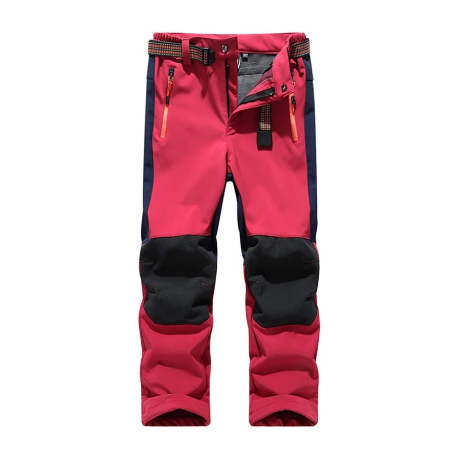 Echinodon Kinder Softshellhose mit Fleecefütterung Hose Wasserabweisend Winddicht Atmungsaktiv Warm Funktionshose Skihose Regenhose Jungen Mädchen Sporthose Wanderhose