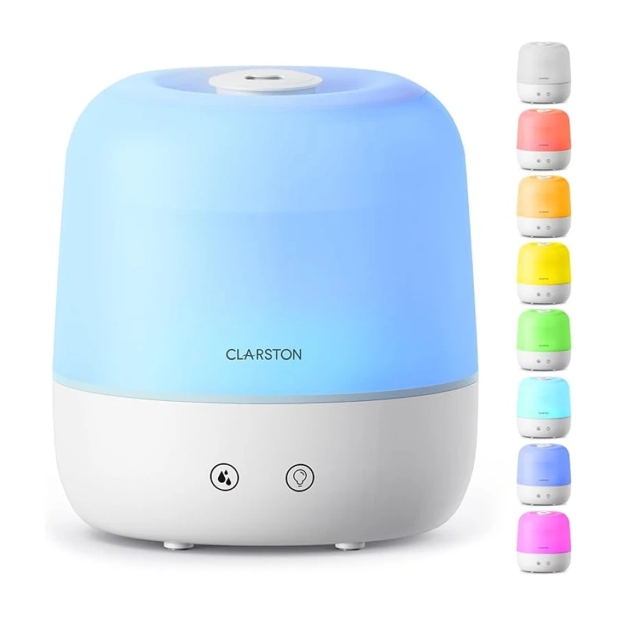 Clarston Luftbefeuchter Schlafzimmer, 2L Kaltnebel-Ultraschall, 24dB Leise