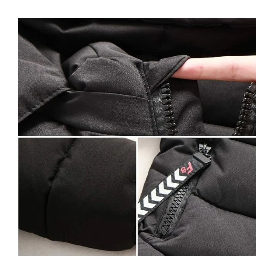 Jungen Winterjacke mit Abnehmbarer Kapuze Kinder Verdickte Outdoor Jacke Mädchen Wintermantel Daunenmantel Daunenjacke