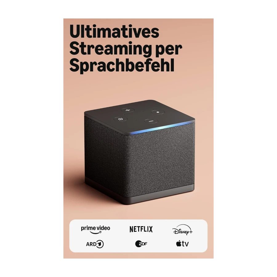 Amazon Fire TV Cube (Neueste Generation) | Streaming-Mediaplayer mit Sprachsteuerung mit Alexa, Wi-Fi 6E, 4K Ultra HD, finde Serien schneller mit Alexa+
