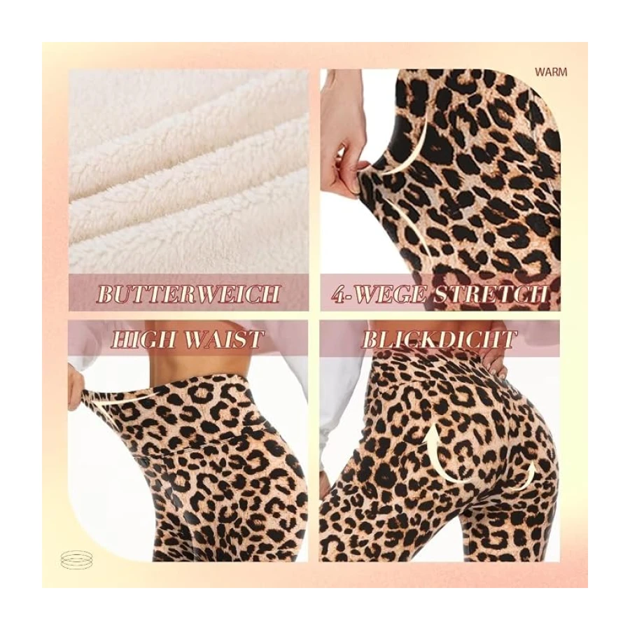 Missluck Thermo Leggings Damen Gefüttert Thermoleggings Verdickte Plüsch