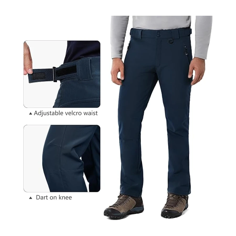 33,000ft Outdoorhose Herren wasserdichte Softshellhose Warme Fleece Skihose