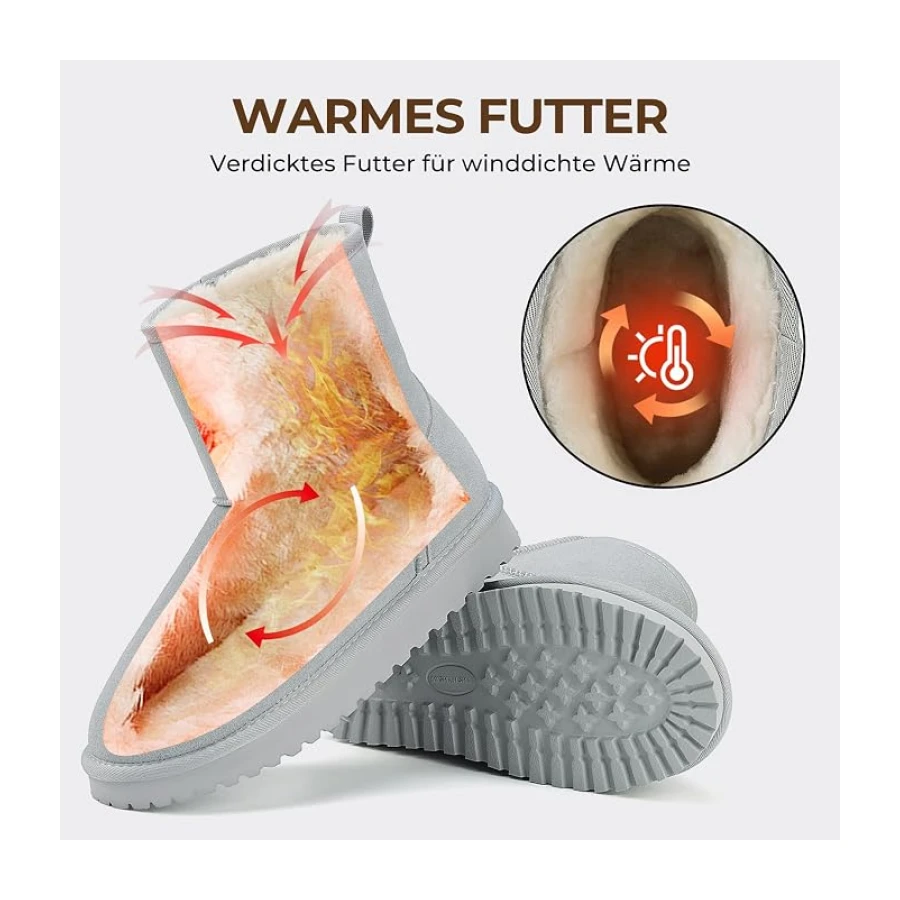 Mishansha Damen Winterschuhe Warm Gefüttert Gr.36-42