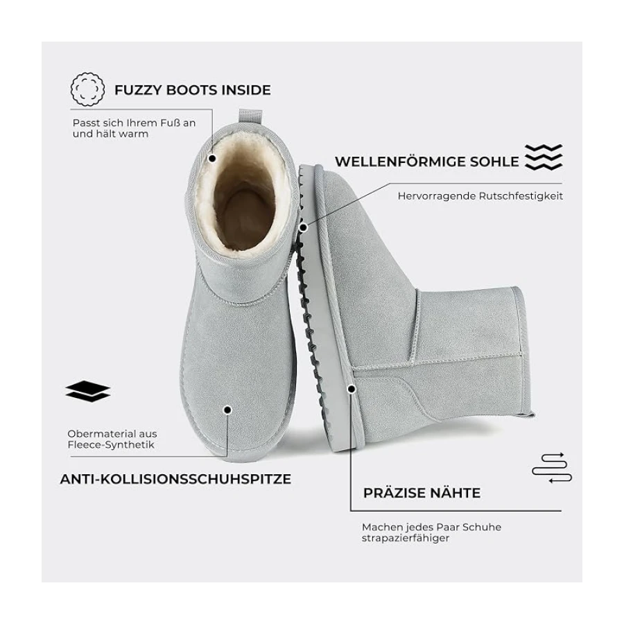Mishansha Damen Winterschuhe Warm Gefüttert Gr.36-42