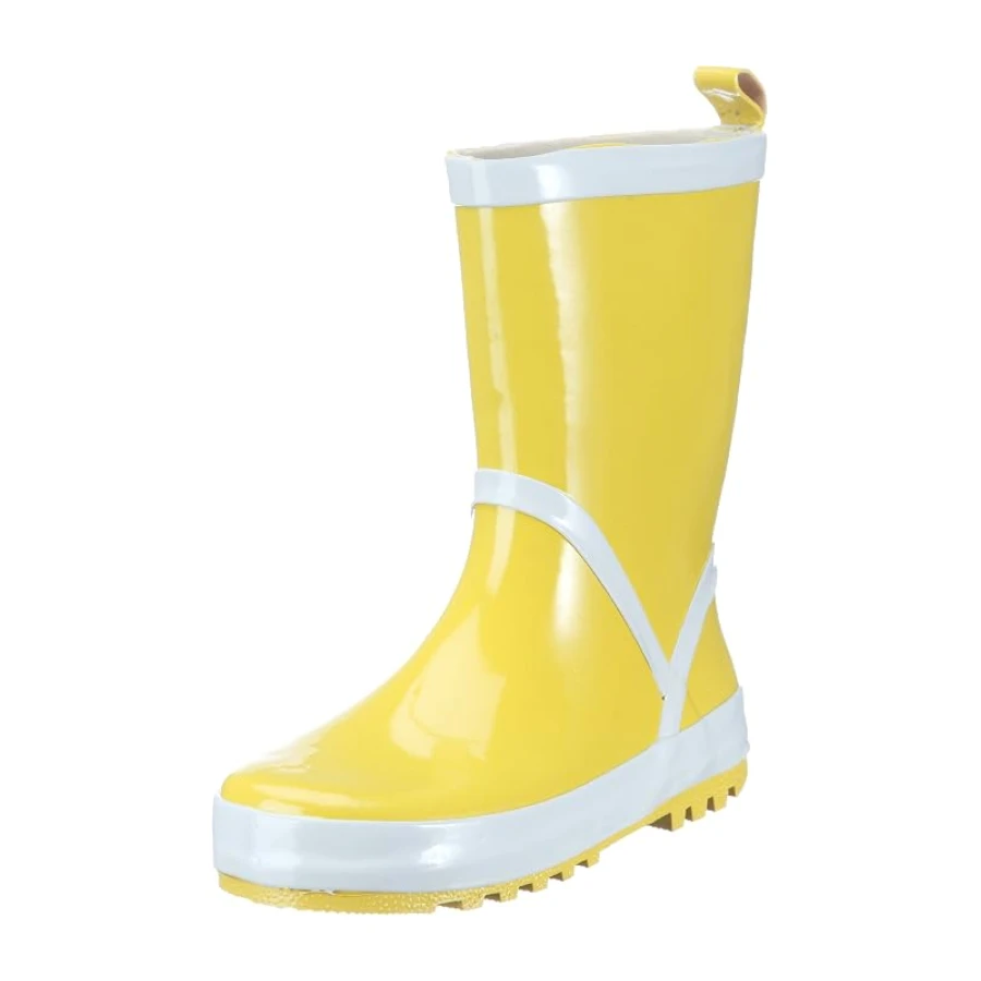 Playshoes Kinder Gummistiefel aus Naturkautschuk, trendige Unisex Regenstiefel mit Reflektoren