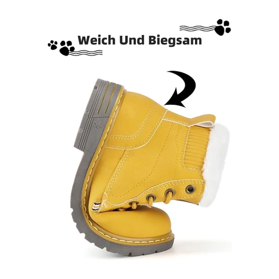 Mishansha Kinder Winterschuhe Jungen Mädchen Gefüttert Gr.24-36
