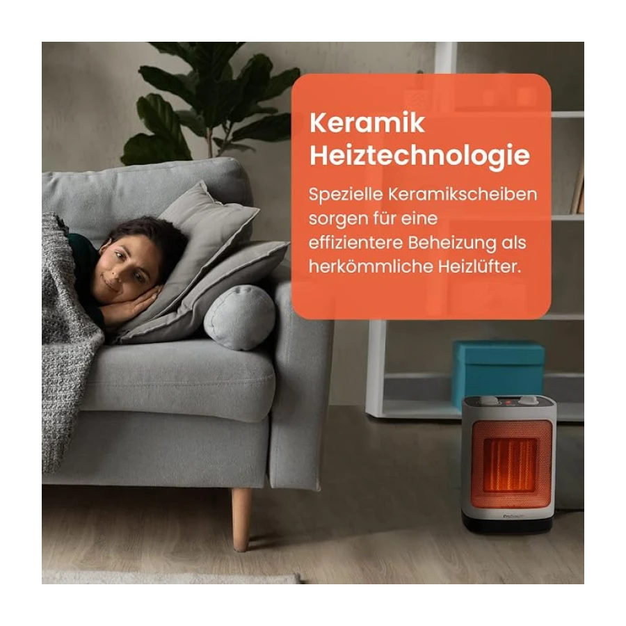 Pro Breeze 2000W Keramik-Heizlüfter – Kompakt und leistungsstark [Energieklasse A+++]
