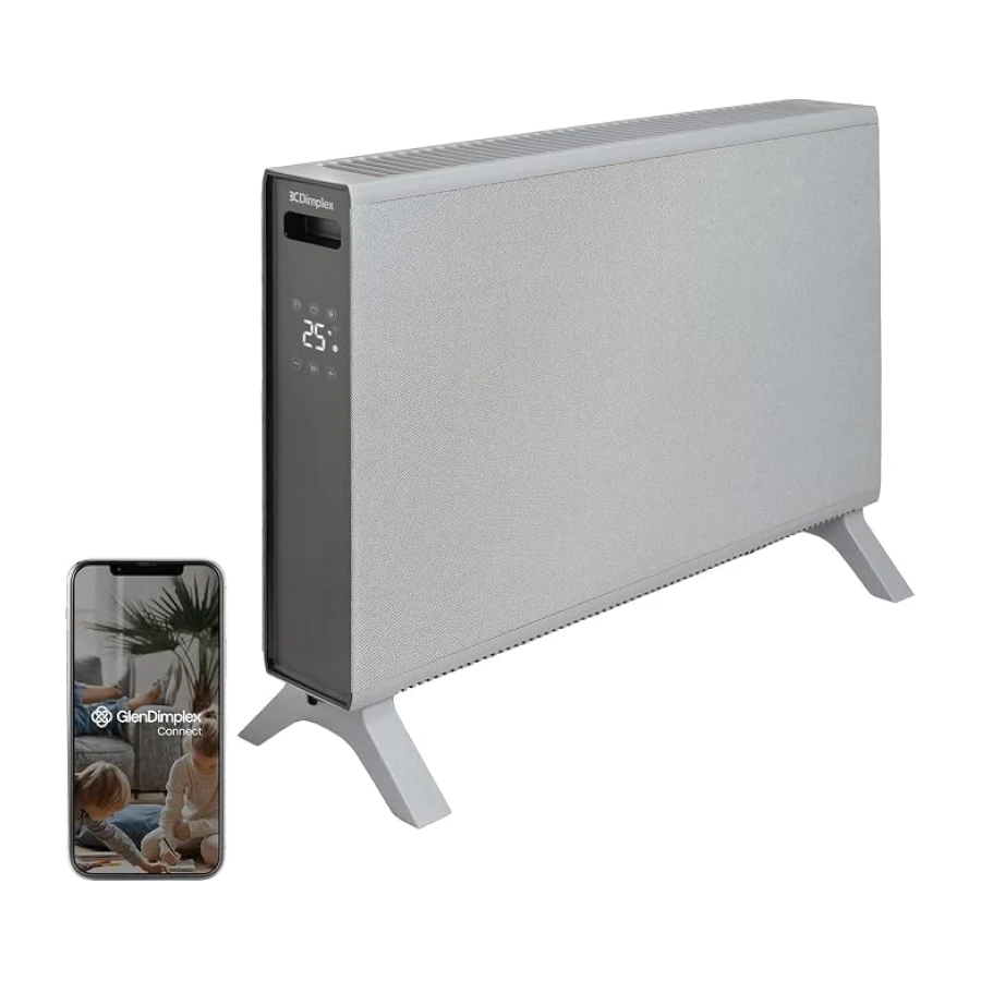Dimplex HeatLite TEX+ Konvektorheizung elektrisch 2000 W, WLAN-App, Grau