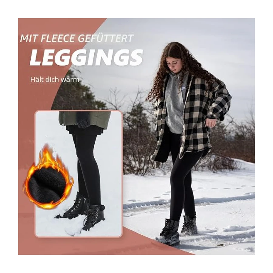 SINOPHANT Thermo Leggings Damen Winter, Fleece Thermoleggins