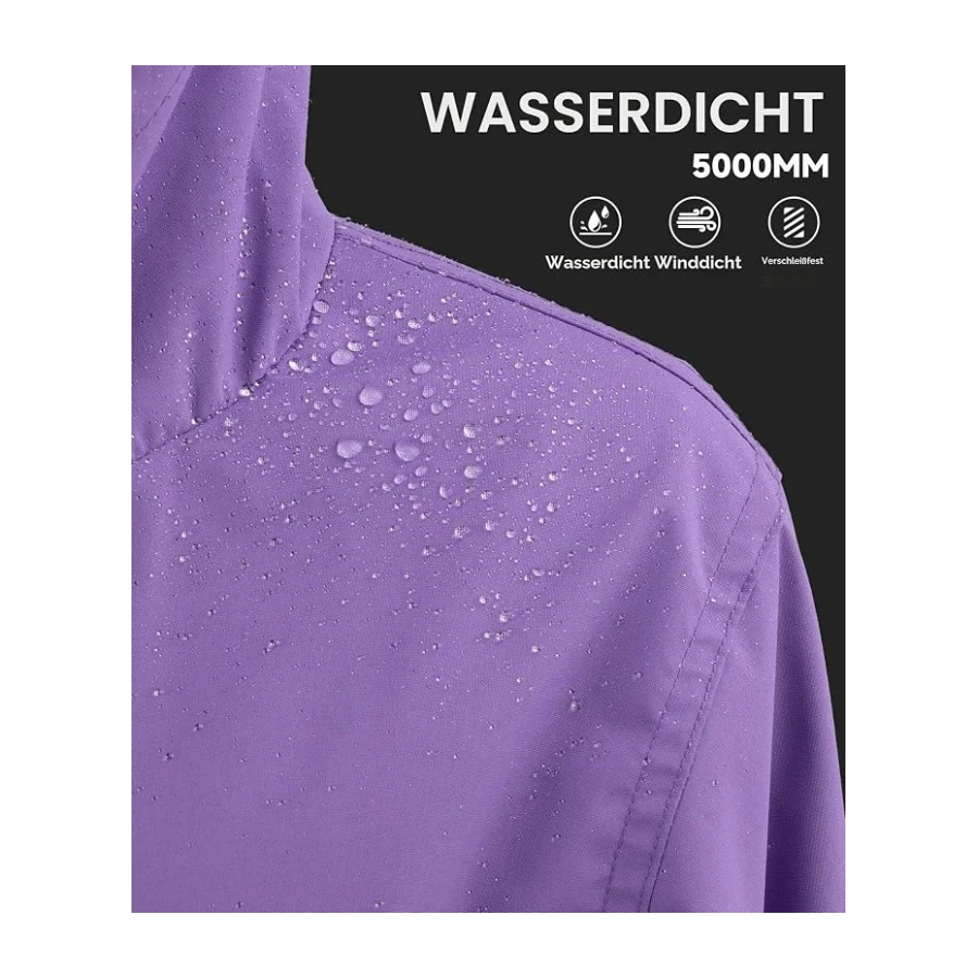 YOUNGSOUL Kinder Wind und Wasserdicht Regenjacke mit Farbblock